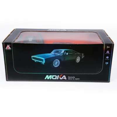 1970 Dodge Muscle Car RC – High‑Speed 2.4 GHz Remote Control with Lights & Opening Doors, Glossy Black view 1