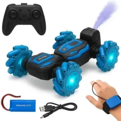 2.4G Gesture Sensor RC Smoke Stunt Car 360° Spinning Double Flip with High-Speed view 1