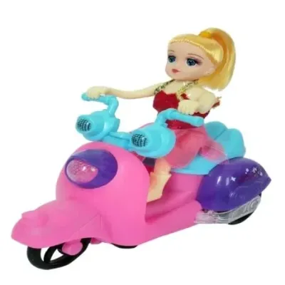 Babuniya Moto Girl Tricycle Electric Toy with Lights & Music Walking view 2