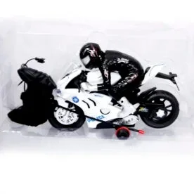 Babuniya Police Moto R/C 1:20 Motorbike with | Light and Music with Remote Control | 360 Degree Rotation Motorbike Toys for Kids. view 4