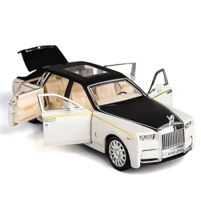 Babuniya Rolls-Royce Metal Pull Back Die-cast Car Model with Sound & Light Mini Auto Toy for Boys