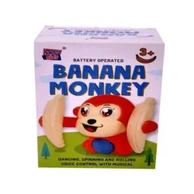 Banana Monkey Toys with Voice/Touch Sensor On Dancing Monkey Dancing Toy for Kids Rolling Monkey view 3