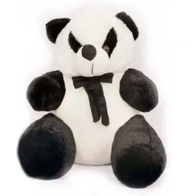 Black & White medium Panda Cap Teddy Bear Soft Plush Fluffy Spongy Fur Stuffed Toy