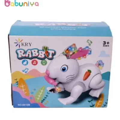 KRY Rabbit Cartoon Jumping Toy with Light & Sound