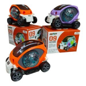 Babuniya 09 Future Electric Toy Car with Spin Lighting Ball, Music Function, Omni-Directional Movement