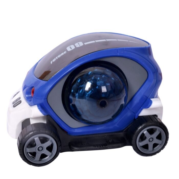 Babuniya 09 Future Electric Toy Car with Spin Lighting Ball, Music Function, Omni blue