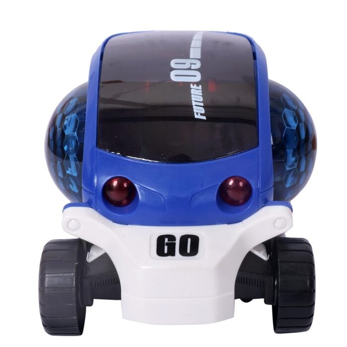 Babuniya 09 Future Electric Toy Car with Spin Lighting Ball, Music Function, Omni front views blue