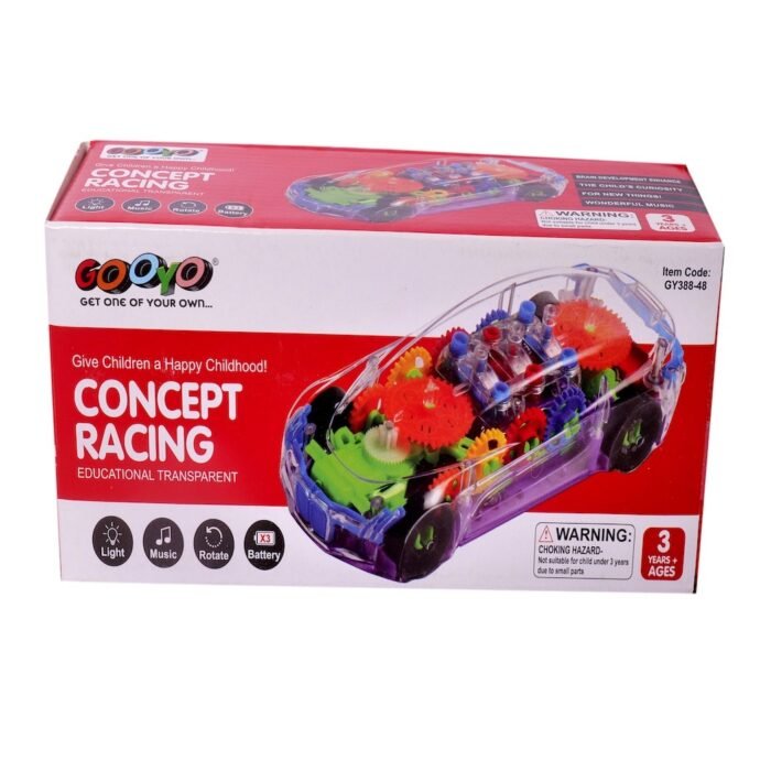 Babuniya Concept Musical and 3D Lights Kids Transparent Car box