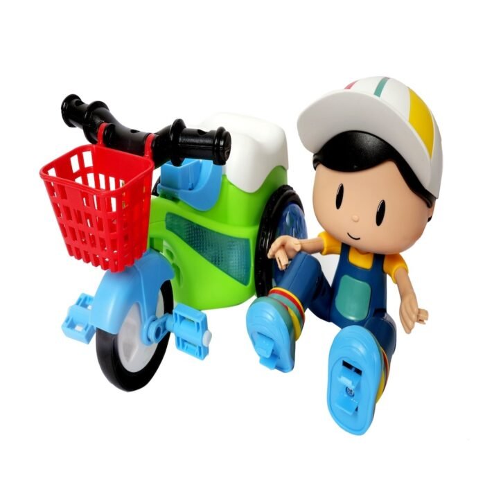 Babuniya Musical 360 Degree Rotating Stunt Tricycle Dancing Toy with 4D Lights and Sound