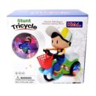 Babuniya Musical 360 Degree Rotating Stunt Tricycle Dancing Toy with 4D Lights and Sound Box
