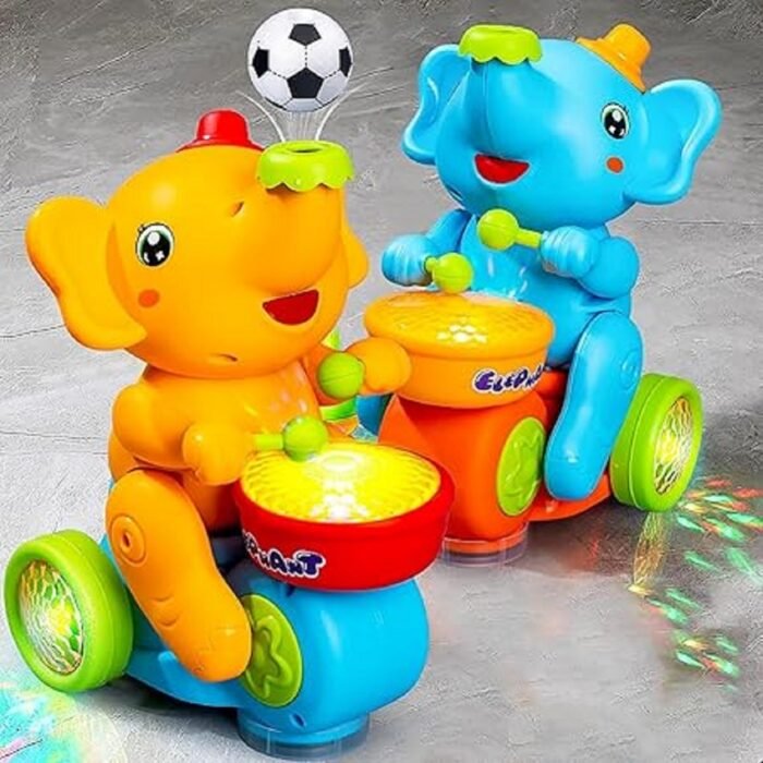 Babuniya Musical Walking Elephant Drummer Toy for Kids Babuniya Musical Walking Elephant Drummer Toy for Kids