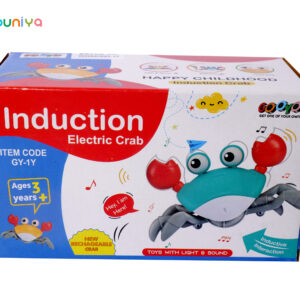 Gooyo Induction Rechargeable Electric Crab Toy with Light & Sound – Interactive Crawling Toy for Kids