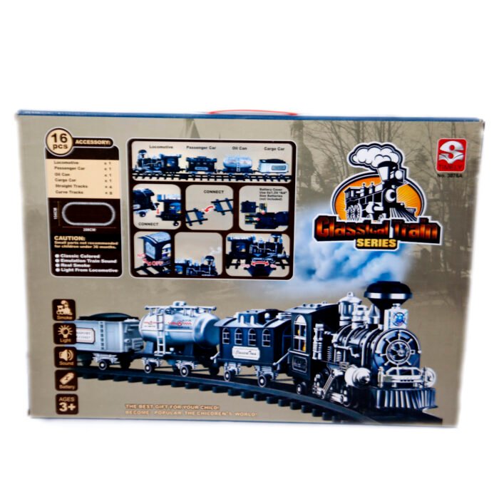 Choo Choo Classical Train Toy Set Emits Real Smoke