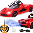 Babuniya Rechargeable Super Car With Smoke Function, Openable Doors & Lights red