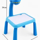 Babuniya Dino Theme Smart Projection Drawing Board with Music Include Art Supplies Doodle Table Kit Trace and Draw Projector Toy for Kids Age 3+.5