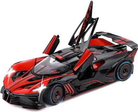 Diecast Resembling Bugatti Pull Back Car black Diecast Resembling Bugatti Pull Back Car