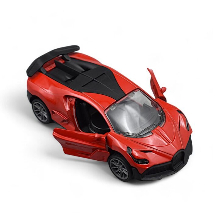 Diecast Resembling Bugatti Pull Back Car red Diecast Resembling Bugatti Pull Back Car red